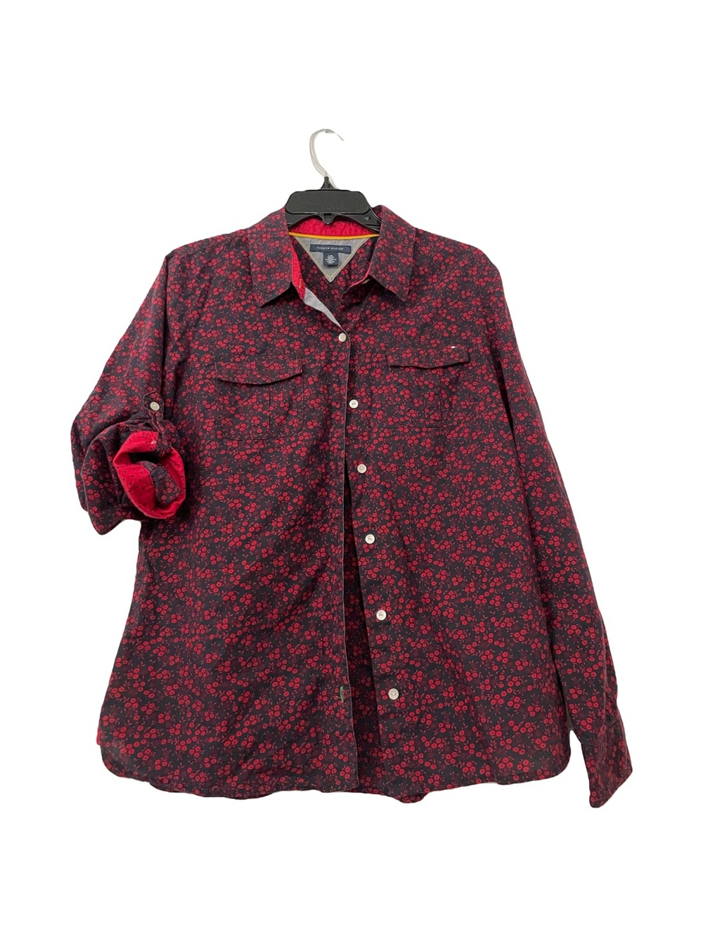 Tommy Hilfiger Red Floral Button-Front Shirt